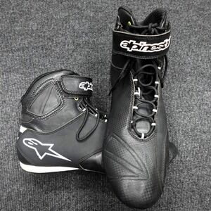 Alpinestars FASTLANE Motorcycle Riding Shoes Leather Black Mens 10